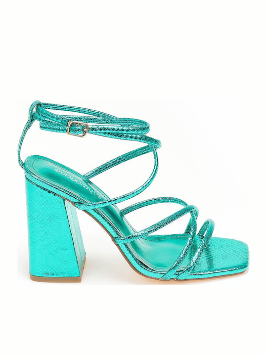 Diamantique Sandals Turquoise