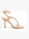 Sandalen aus Lackleder Beige