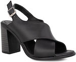 Gotsi Anatomic Anatomic Leather Women's Sandals Black