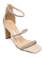 Franchesca Moretti Women's Sandals with Ankle Strap Beige