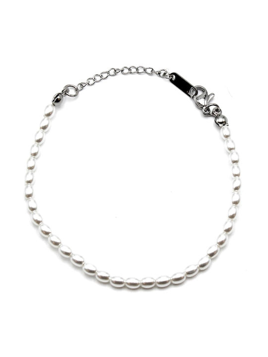 Nire Bracelet made of Steel with Pearls