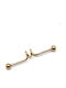 Nire Ohrring Piercing Stifte Spiral aus Vergoldetem Stahl