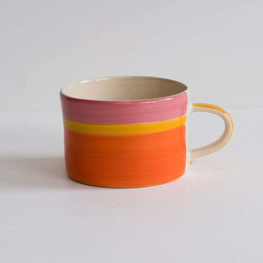 Tasse Kaffee Keramik Orange