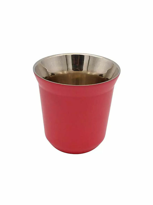 Inox Brown Cup Set 80ml Red