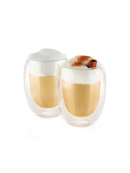 Luigi Ferrero Set Tassen Cappuccino Glas Transparent 350ml 2Stück