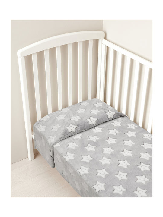 Prenatal Κουβέρτα Κούνιας Fleece Γκρι 100x120εκ.