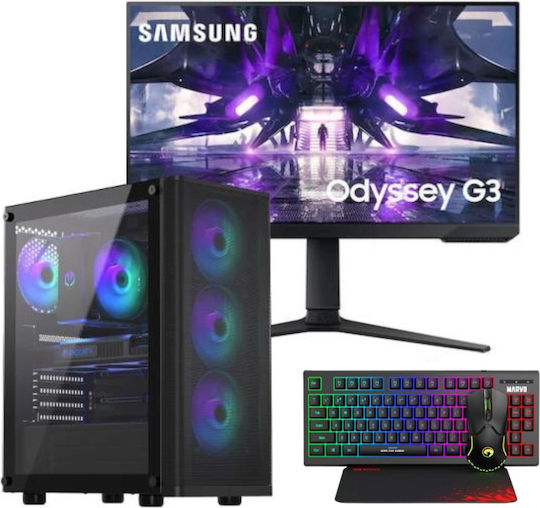 Vengeance Fury-X1 Samsung Odyssey G32A VA Gaming Monitor 24 Gaming Desktop Computer Ryzen 5-5500 16GB DDR4 512GB SSD GeForce RTX 4060 No Operating System and Samsung Odyssey G32A VA 24 Monitor
