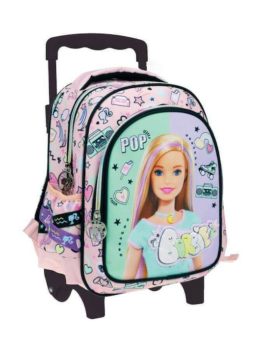 Gim Barbie Power Pastels School Bag Trolley Kindergarten in Pink color