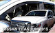 Heko Set of Windbreakers Front and Rear Car Dark Fime for Nissan Titan 4D 2015+ 4pcs
