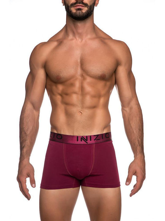 Inizio Herren Boxershorts Burgundisch 1Packung