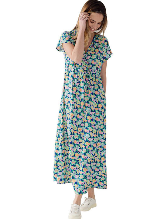 C'est Beau La Vie Sommer Maxi Hemdkleid Kleid Blumen