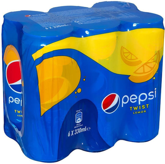 Pepsi Twist Безалкохолна напитка с Газировка в Кутия 6x330мл