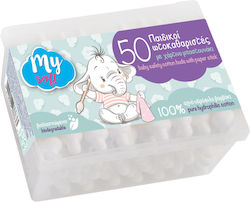 My Soft Babysicherheit Baumwollstäbchen Kassetten Papiersstäbchen 50 Stück