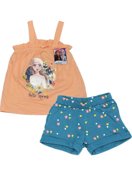 Kids' Set with Shorts Summer 2pcs Orange Frozen