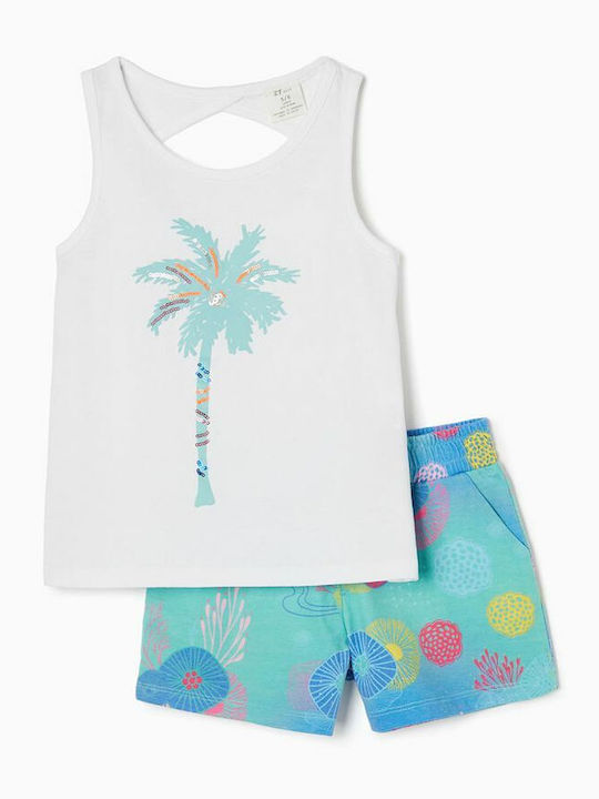 Zippy Kids Set with Shorts Summer 2pcs White