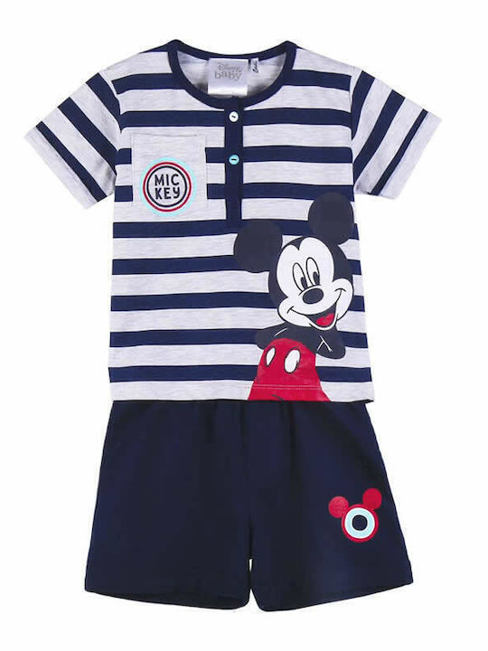 Kids Clothing Set with Shorts Summer 2 Pieces Navy Blue Mickey Mouse