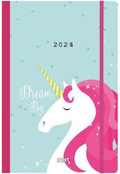 Next Trends Flexi Daily Spiral Agenda 2024 Unicorn 14x21cm