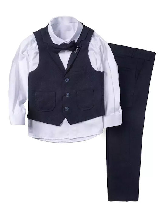 Online Βαπτιστικό Κοστούμι Navy Μπλε