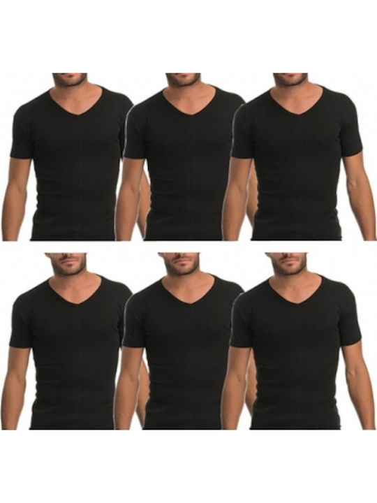 Herren Unterhemden in Schwarz Farbe 6Packung