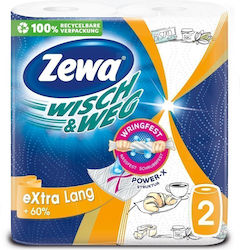 Zewa Wisch & Weg Extra Lung Rolă de Bucătărie cu Model 2 Straturi 0,376Kg Zewa Wisch & Weg Extra Lung Rolă de Bucătărie cu Model 2 Straturi 0,376Kg