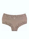 Damen Slip mit Spitze Beige
