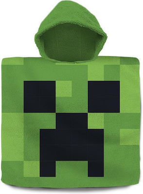 Next Minecraft Παιδικό Πόντσο Θαλάσσης Πράσινο 60 x 60εκ.