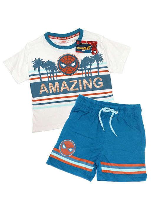 Marvel Kids Set with Shorts Summer 2pcs White