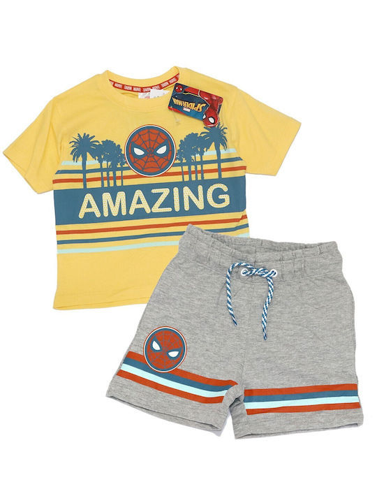 Marvel Kids Set with Shorts Summer 2pcs Yellow