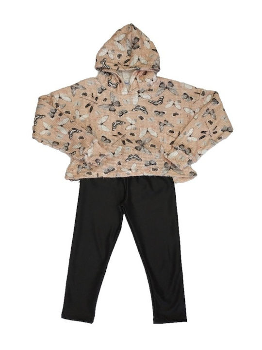 Kids' Set with Leggings Winter 2pcs Beige