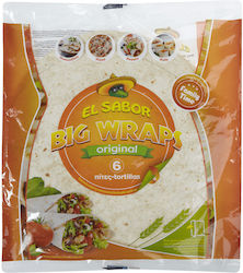 El Sabor Wraps Τορτίγια 25cm 6 Τεμάχια 370gr