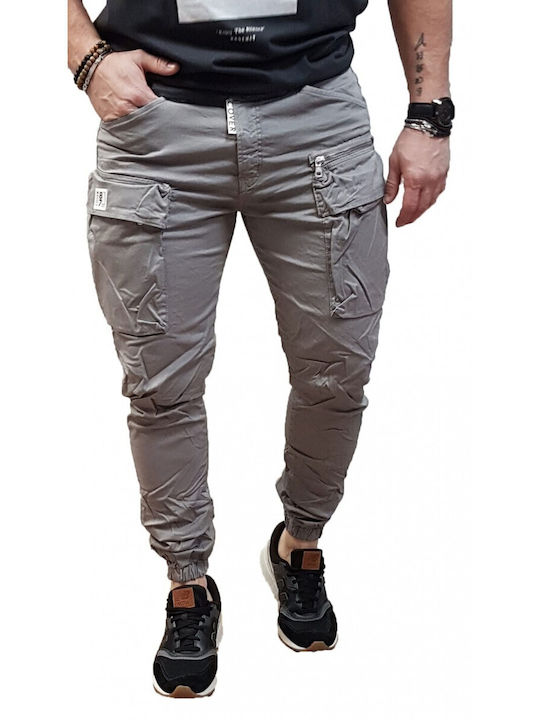 Cover Jeans M Men's Trousers Cargo Elastic Gray