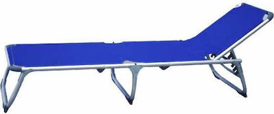 Zanna Toys Foldable Aluminum Beach Sunbed Blue 187x59x30cm