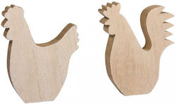 Rayher Wooden Easter Chicken 10x7x1.9cm 2pcs