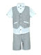 Kinder-Set mit Shorts Sommer 3Stück Gray