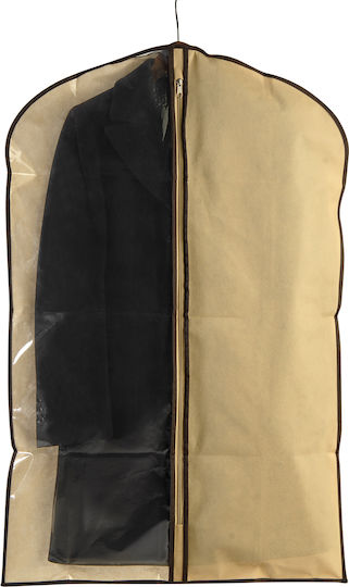 Ionion Fabric Hanging Storage Case for Coat / Dresses in Beige Color 65x65x100cm 1pcs