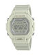 Casio Digital Women's Watch Chronograph with White Rubber Strap