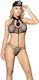 Sunspice Lingerie Секси Костюм Черен