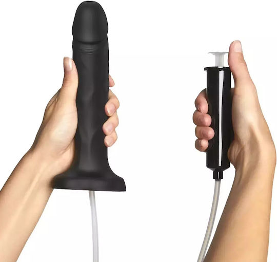 Strap On Me Ρεαλιστικό Dildo με Δυνατότητα Εκσπερμάτωσης Μαύρο
