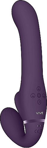 Vive Fără bretele Strap On cu Dildo în Culoare Violet