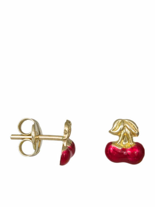 Cercei Fetite Studs Fructe Din Aur 9K