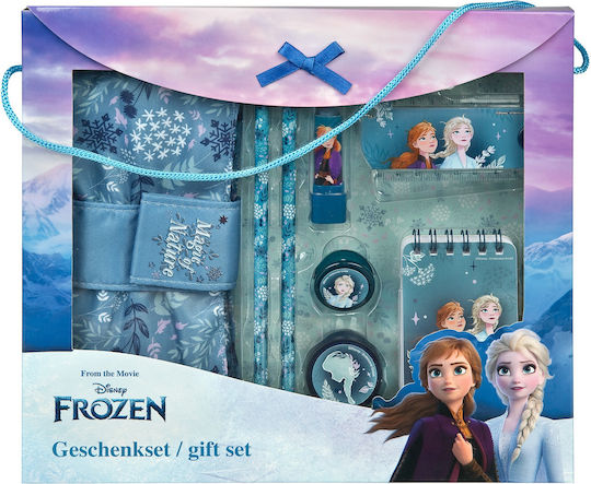 Disney Frozen Παιδικό Σετ Γραφικής Ύλης με Γόμα και Σημειωματάριο 8τμχ