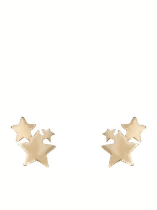 Детски Обеци Studs Звезди от Злато 14K