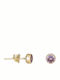 Gold Studs Kids Earrings with Stones 9K