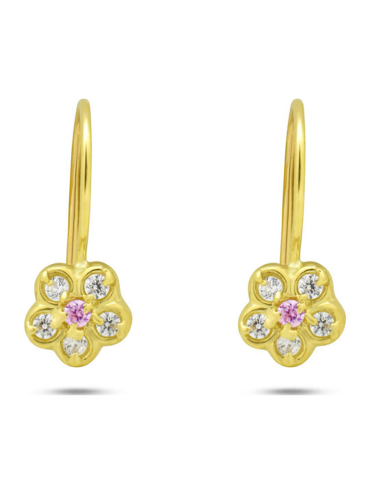 Goldjewels Παιδικά Σκουλαρίκια Κρεμαστά από Χρυσό 9K