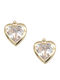 Mertzios.gr Kids Earrings Studs Hearts from Gold 14K