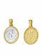 Anhänger Kinder Amulett Beidseitig Konstantinato aus Gold 9K ΛΖ18