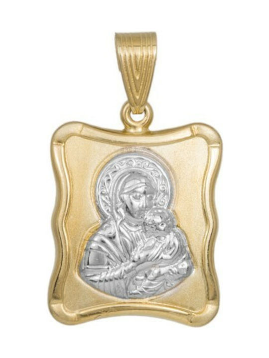 Pendant Kids Talisman with Virgin Mary from Gold 9K 039624