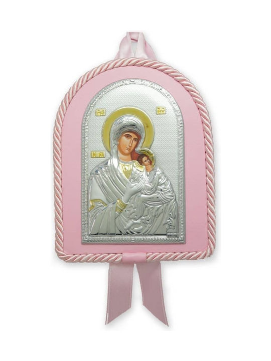 Heilige Ikone Kinder Amulett mit der Jungfrau Maria aus Silber PEROO6