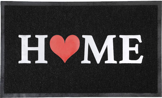 Evideco Πατάκι Εισόδου Home Μαύρο 45x75εκ. 144081013 Μαύρα