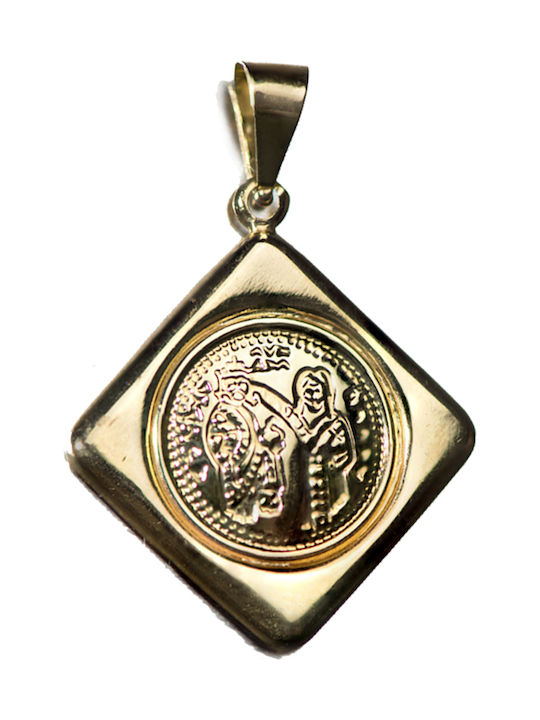 Tasoulis Jewellery Collection Μενταγιόν Παιδικό Φυλαχτό Κωνσταντινάτο από Χρυσό 14K 4517-TJ1